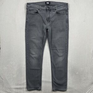 Paige Lennox Jeans Mens 34x29 Gray Slim Fit Stretch Comfort Rayon Cotton Blend